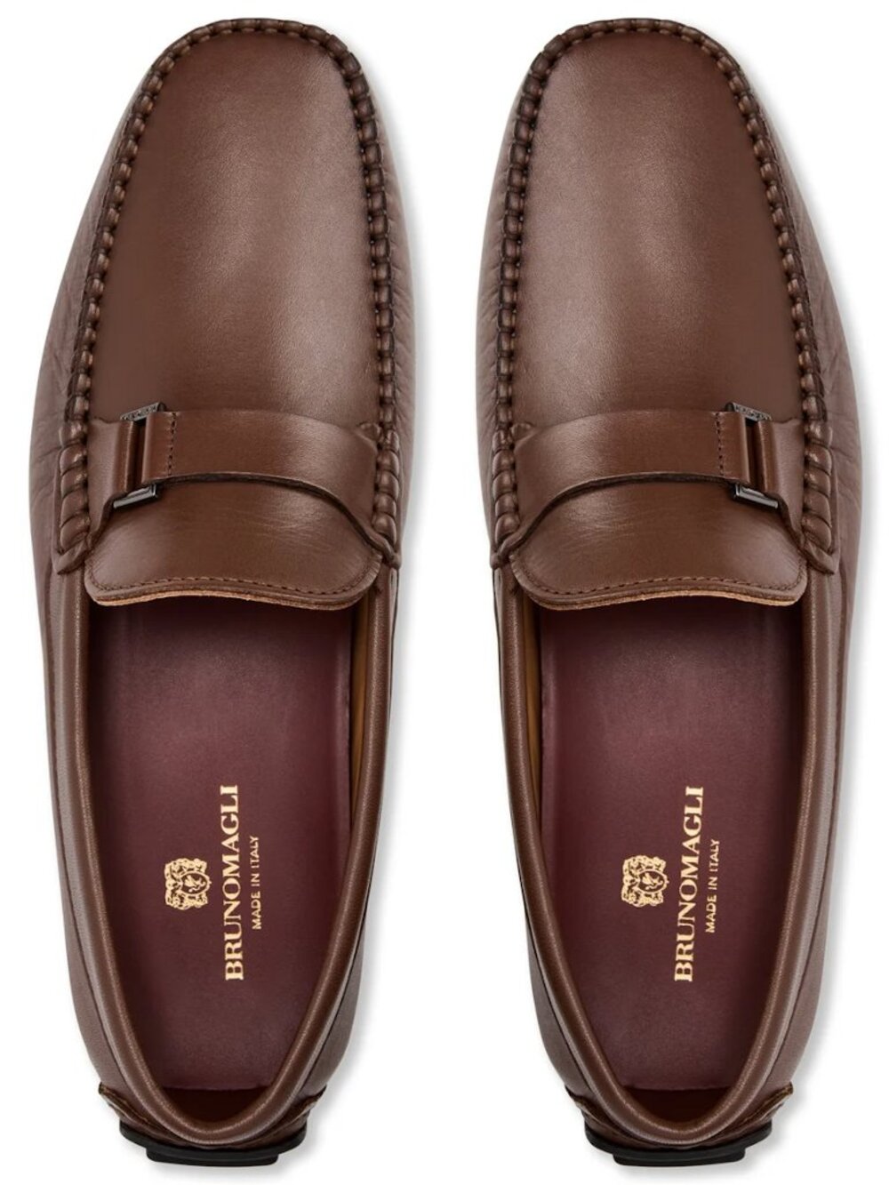 NWB, Bruno Magli Tazio Leather Slip-On Loafers, US Men's Size 8.5, Brown